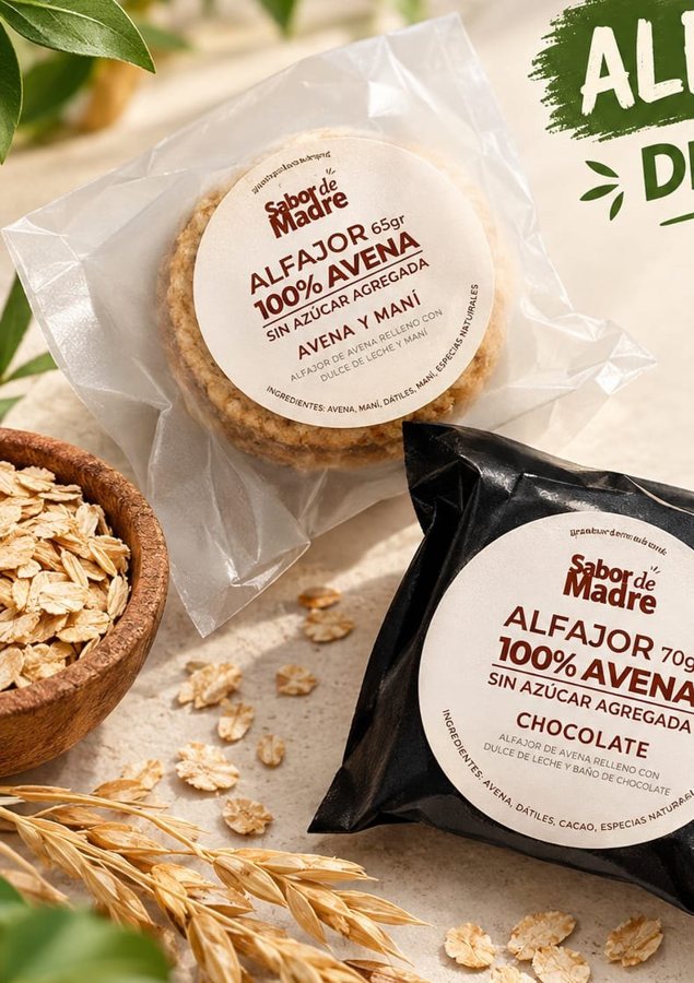 Alfajor 100% avena · Sabor de Madre